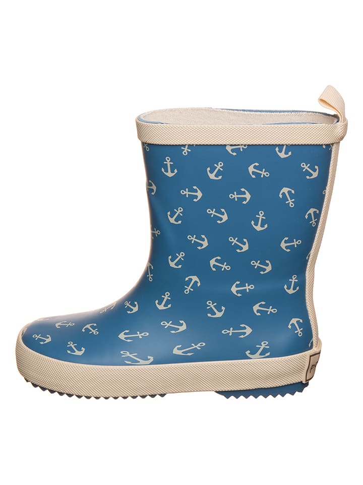 POM POM Kalosze "AOP" w kolorze niebiesko-beżowym rozmiar: 25