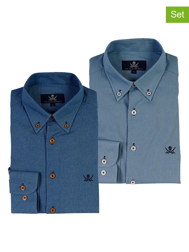 The Time of Bocha Koszule (2 szt.) - Regular fit - w kolorze błękitno-niebieskim rozmiar: L