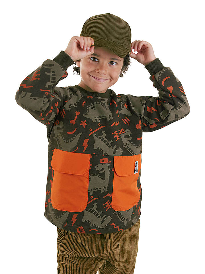 Denokids Bluza w kolorze oliwkowo-pomarańczowym rozmiar: 98