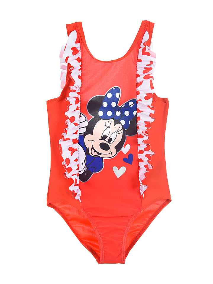 Disney Minnie Mouse Strój kąpielowy "Minnie" w kolorze czerwonym rozmiar: 98