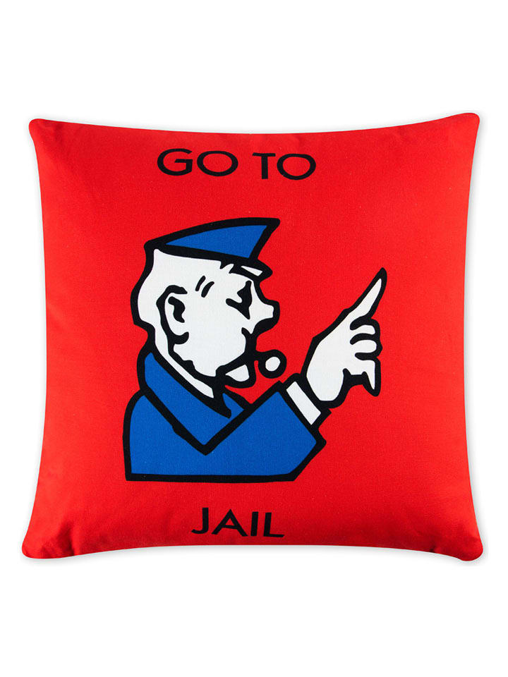 EXCELSA Poduszka "Monopoly" w kolorze czerwonym - 45 x 45 cm rozmiar: onesize