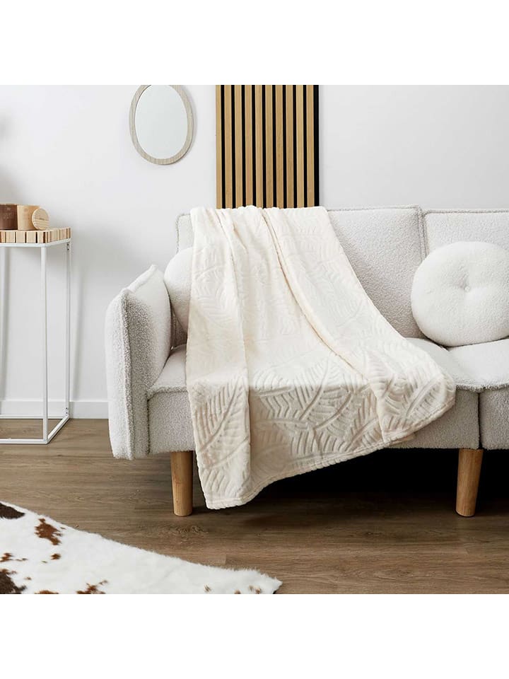 The Home Deco Kids Koc w kolorze kremowym - 150 x 120 cm rozmiar: onesize