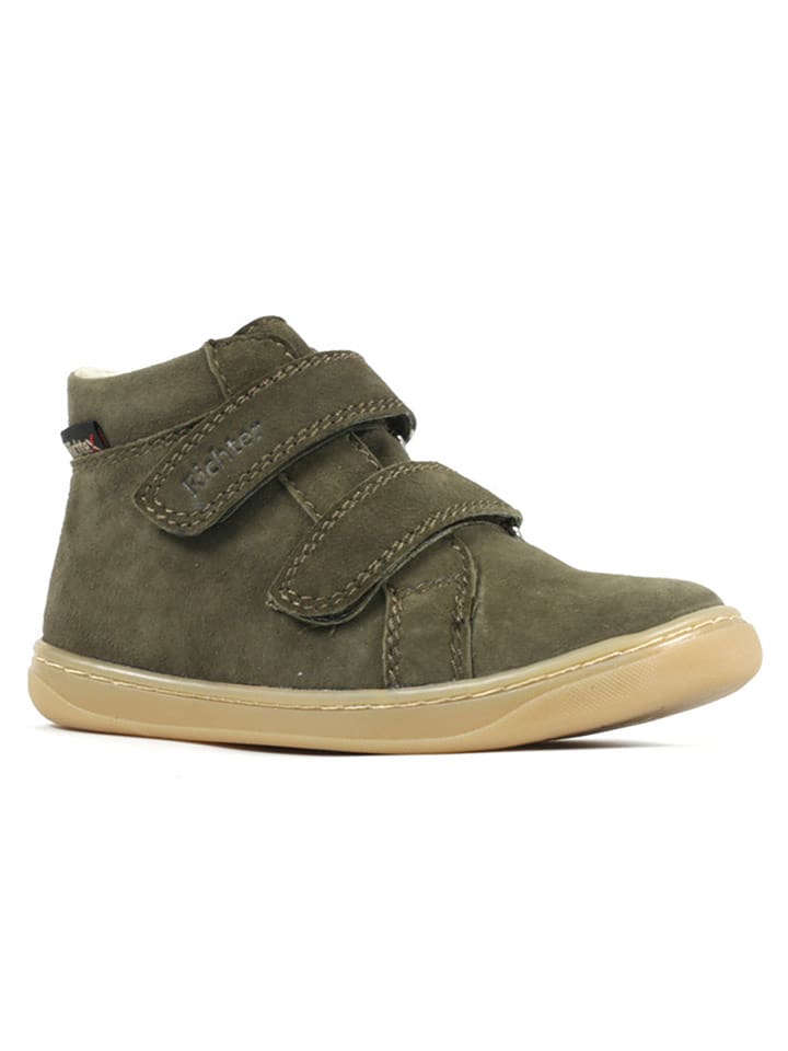 Richter Shoes Skórzane buty "Dash" w kolorze khaki do chodzenia na boso rozmiar: 33
