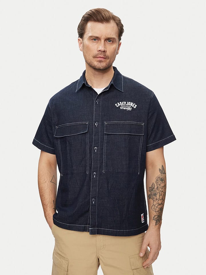 Wrangler Koszula dżinsowa - Regular fit - w kolorze granatowym rozmiar: XL