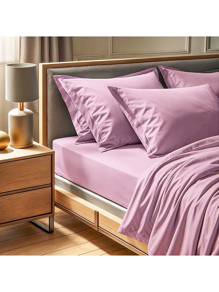 MIX&MATCH Prześcieradło renforcè w kolorze jasnoróżowym na gumce rozmiar: 180x200 cm