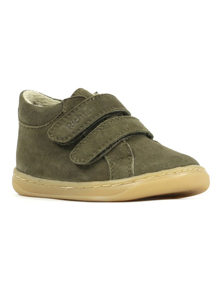 Richter Shoes Skórzane buty "Dash Mini" w kolorze khaki do chodzenia na boso rozmiar: 25