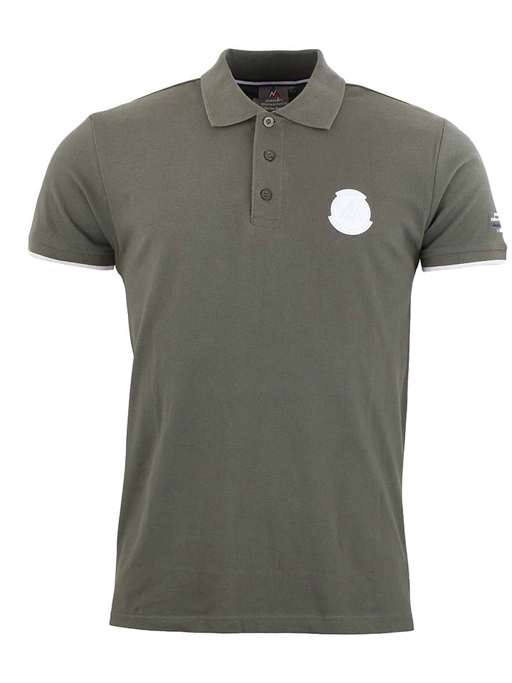 Peak Mountain Koszulka polo w kolorze khaki rozmiar: M