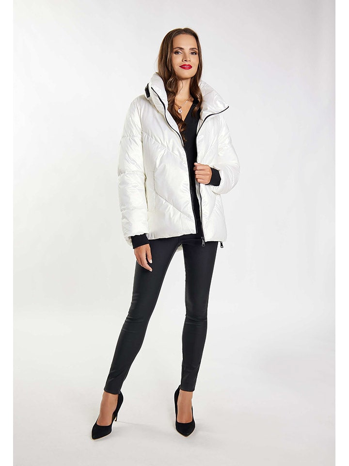 Schmuddelwedda Kurtka pikowana w kolorze białym rozmiar: XS