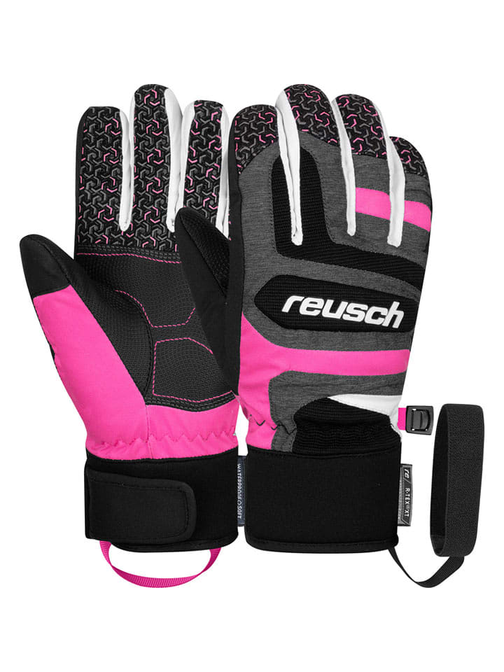 Reusch Rękawiczki funkcyjne "Chris" w kolorze różowo-szarym rozmiar: 4