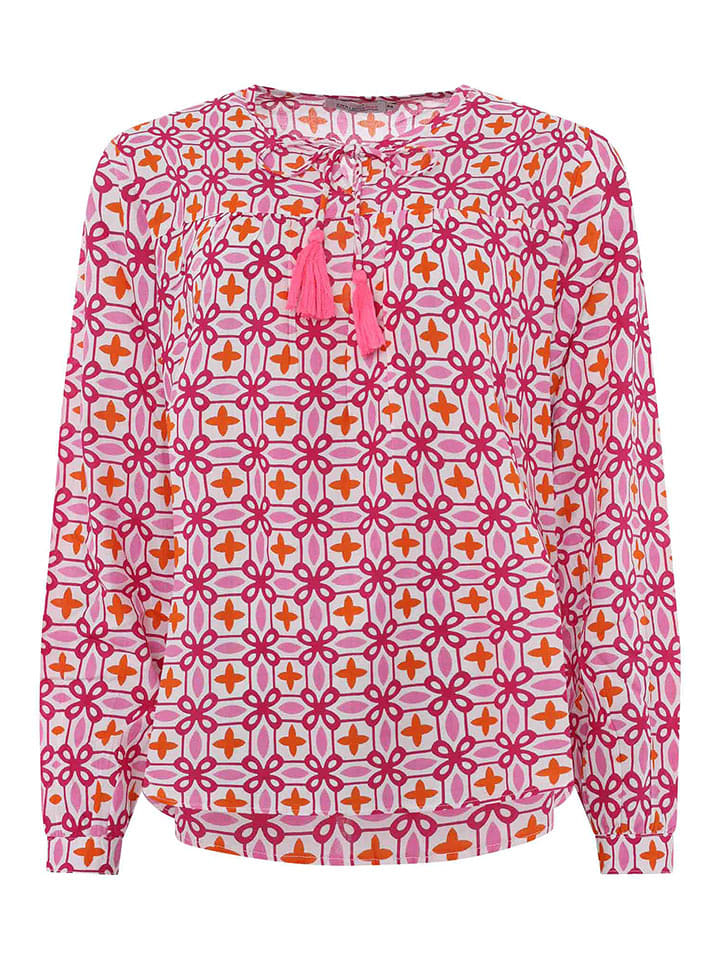 Zwillingsherz Bluzka "Grafisch Classic" w kolorze różowym rozmiar: S/M