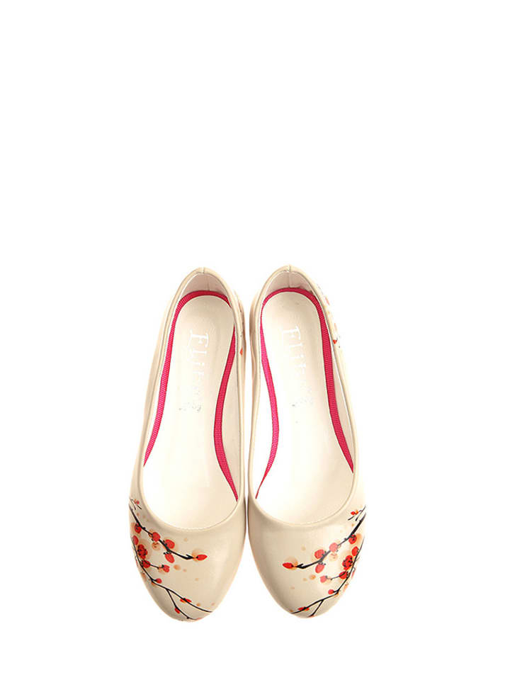 Goby Skórzane baleriny w kolorze beżowym rozmiar: 40