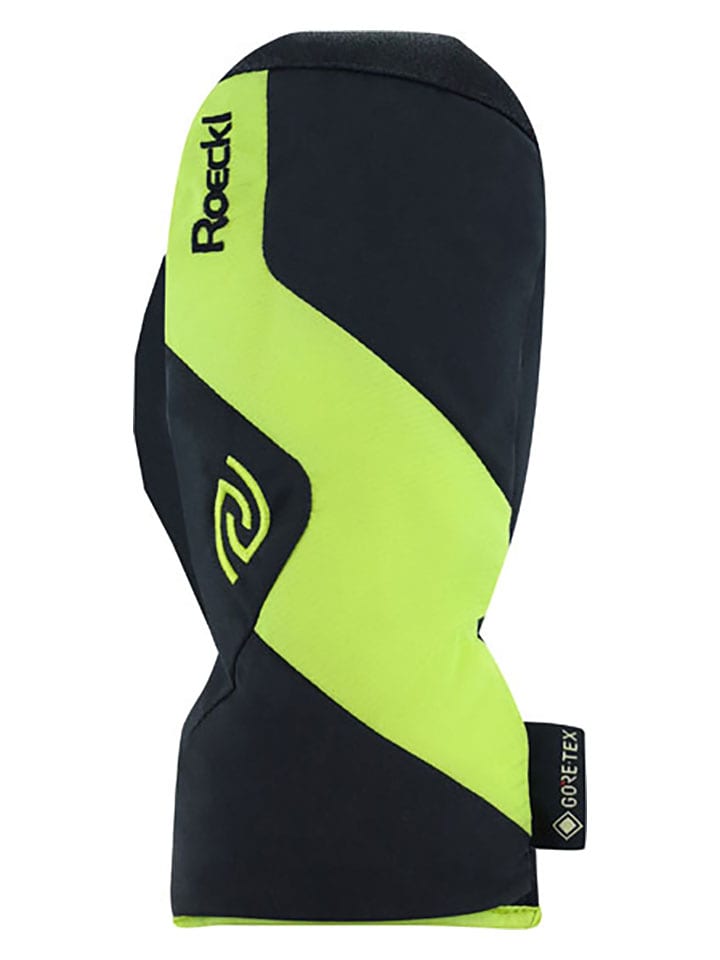 Roeckl SPORTS Rękawiczki narciarskie "Axams GTX" w kolorze czarno-zielonym rozmiar: 6