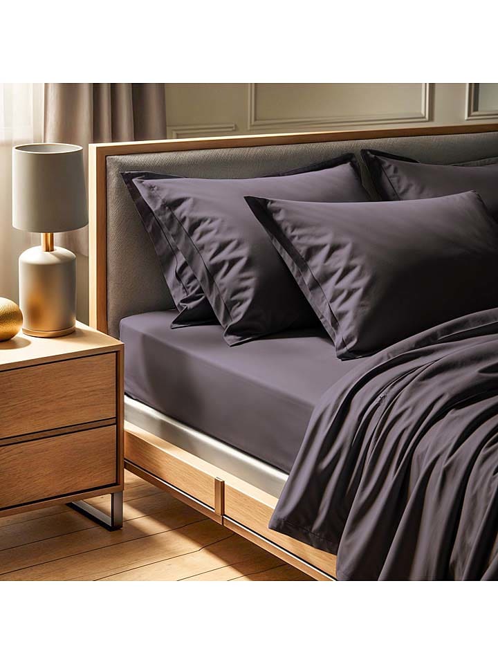 MIX&MATCH Prześcieradło renforcè w kolorze ciemnoszarym z gumką rozmiar: 100x200 cm