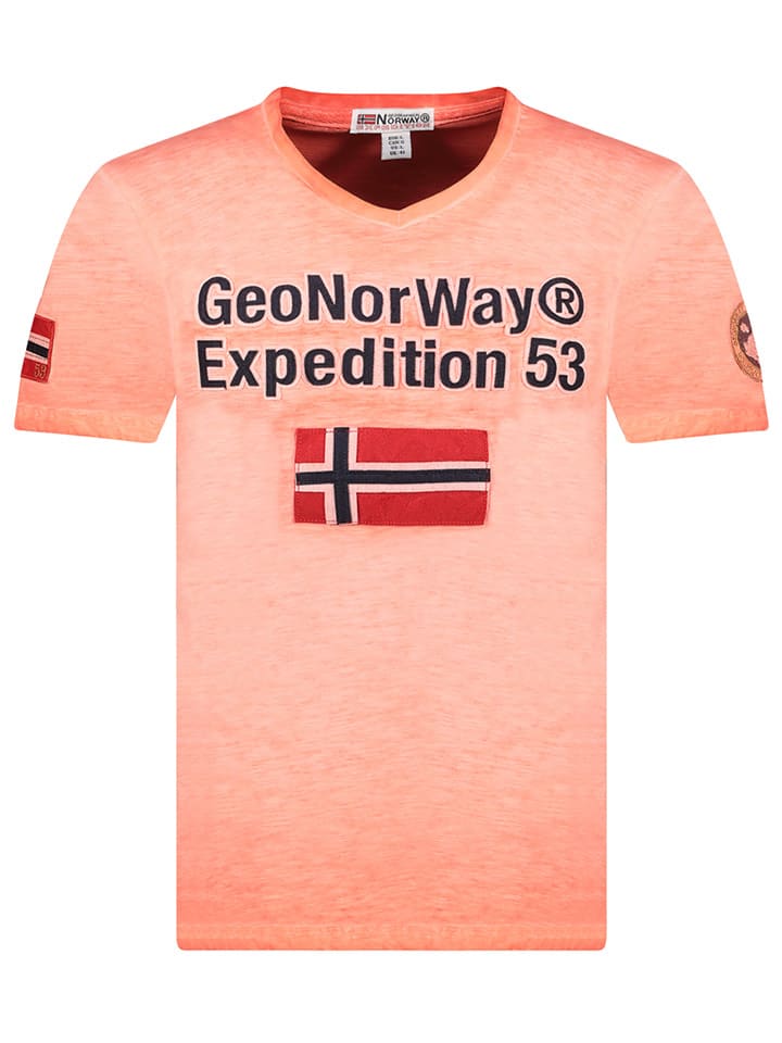 Geographical Norway Koszulka "Jimdo" w kolorze pomarańczowym rozmiar: M