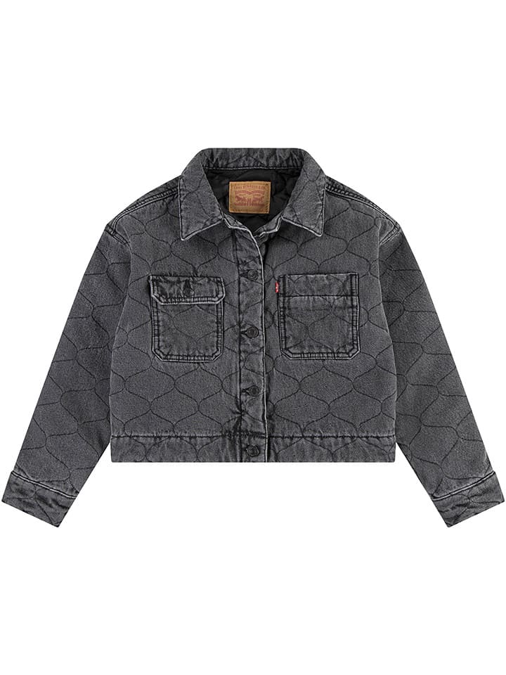 Levi's Kids Kurtka dżinsowa w kolorze antracytowym rozmiar: 140