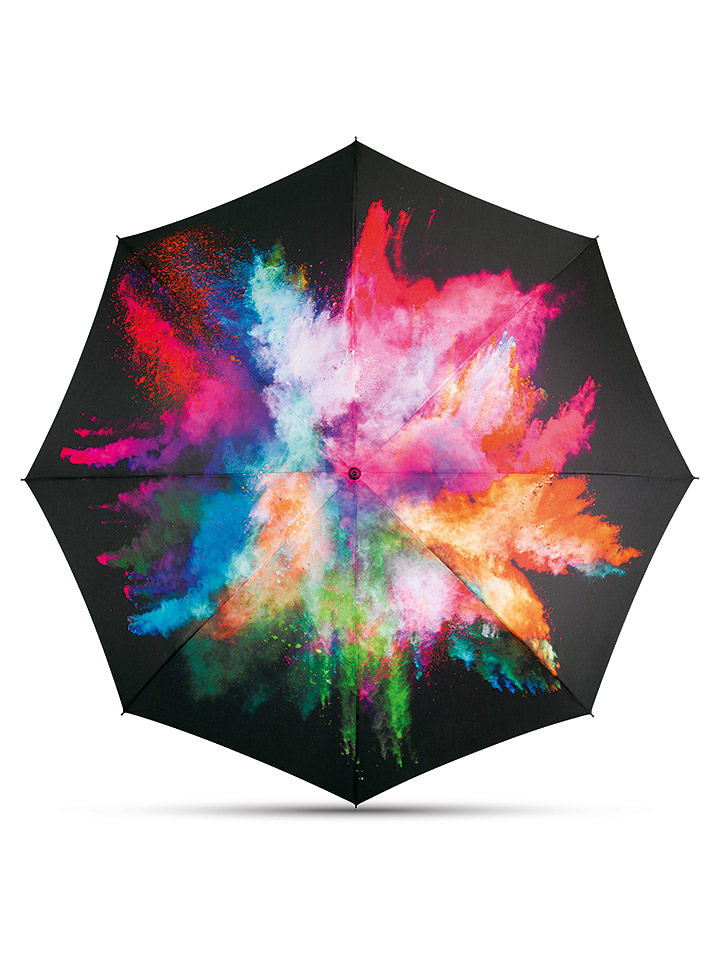 happy rain Parasol w kolorze czarnym ze wzorem - Ø 105 cm rozmiar: onesize