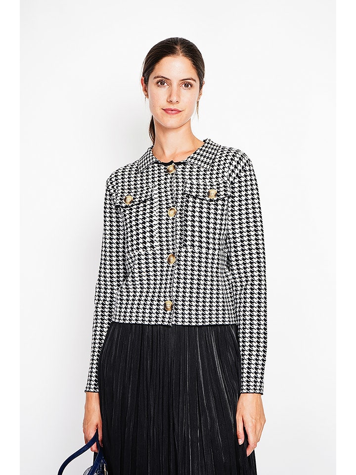 ASSUILI Blezer w kolorze biało-czarnym rozmiar: 36