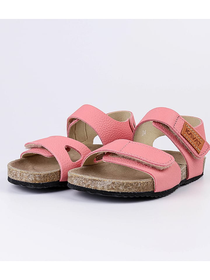 KAVAT Skórzane sandały w kolorze jasnoróżowym rozmiar: 29