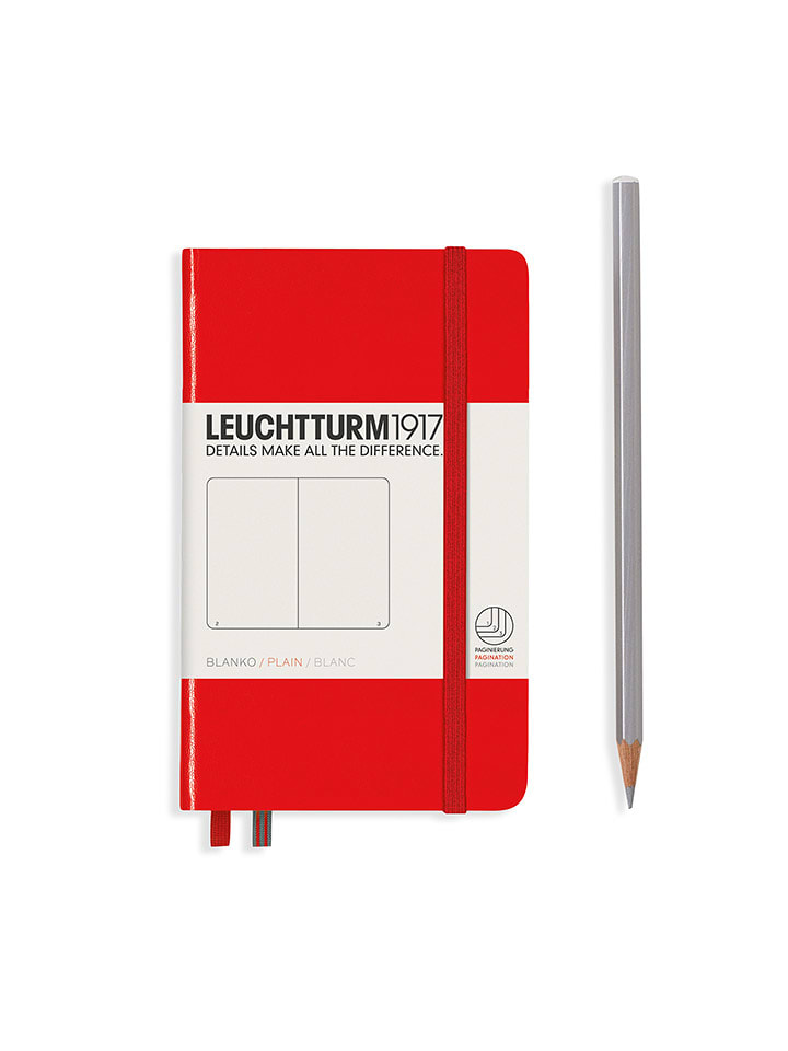 LEUCHTTURM1917 Notatnik w kolorze czerwonym - A6 rozmiar: onesize