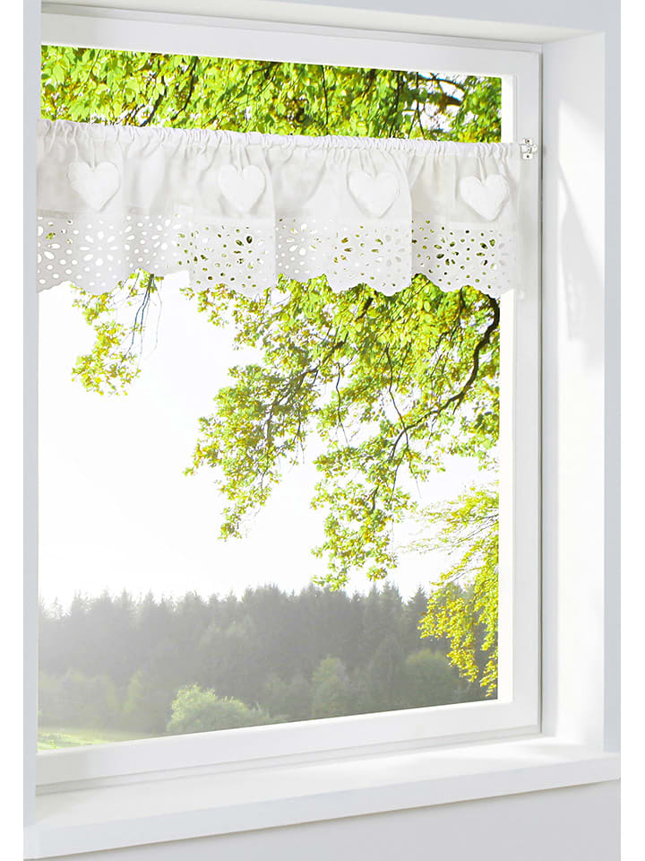 heine home Zasłona poprzeczna w kolorze białym rozmiar: 25x120 cm