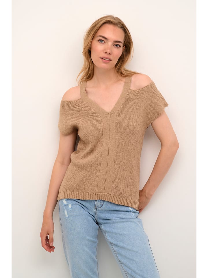 Cream Sweter w kolorze jasnobrązowym rozmiar: M