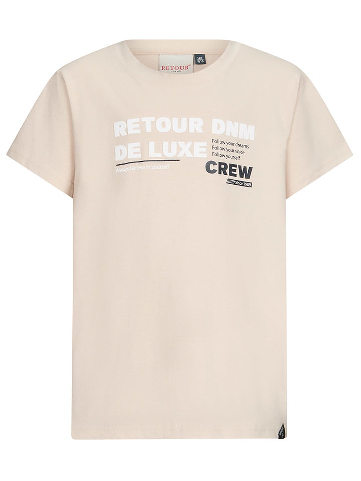 Retour Koszulka "Zeb" w kolorze beżowym rozmiar: 176