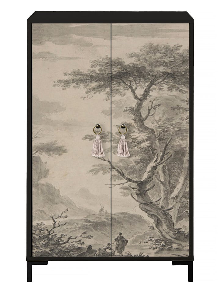 Madre Selva Komoda "Walter" w kolorze beżowo-szarym - 75 x 122,5 x 40 cm rozmiar: onesize