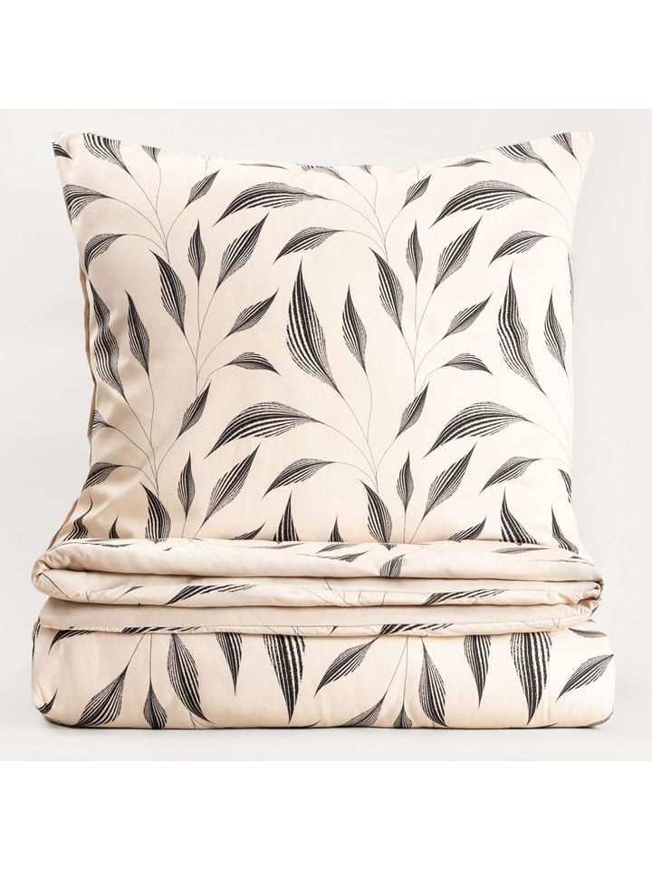 Homla Komplet pościeli w kolorze czarno-kremowym z mikrowłókna - 220 x 200 cm rozmiar: onesize