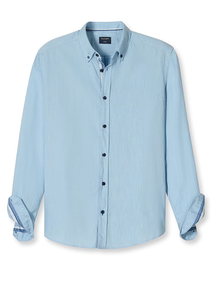 OLYMP Koszula "Casual" - Regular fit - w kolorze błękitnym rozmiar: XXL