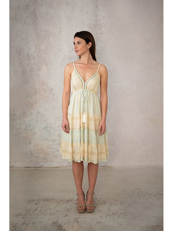 Lula Natura Sukienka w kolorze żółto-zielonym rozmiar: onesize