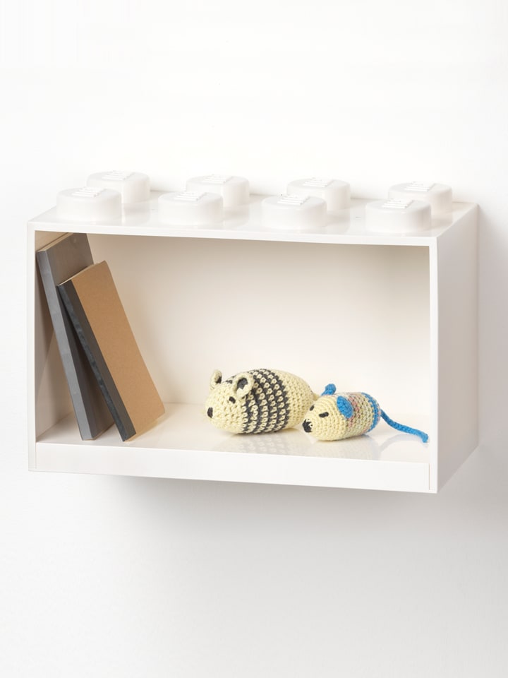 LEGO Regał ścienny "8 Knobs" w kolorze białym - 31,8 x 21,3 x 16 cm rozmiar: onesize