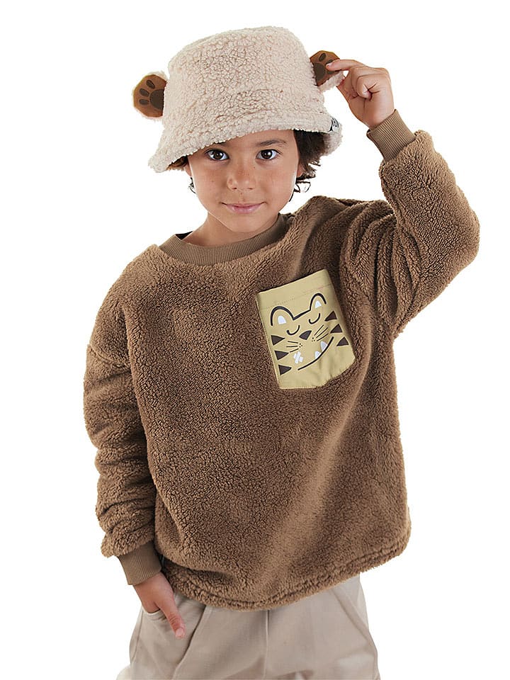 Denokids Bluza polarowa w kolorze brązowym rozmiar: 104