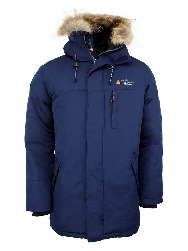 Peak Mountain Parka puchowa "Cogan" w kolorze granatowym rozmiar: XXL