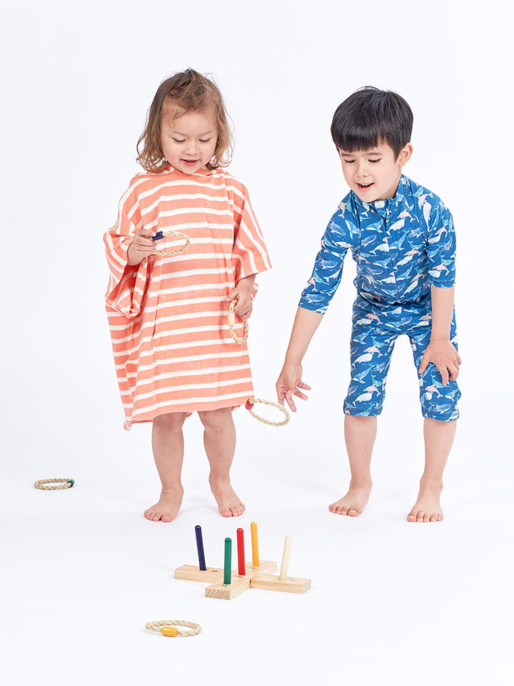 Sense Organics Ponczo kąpielowe "Alvi" w kolorze jasnoróżowym rozmiar: 98/104