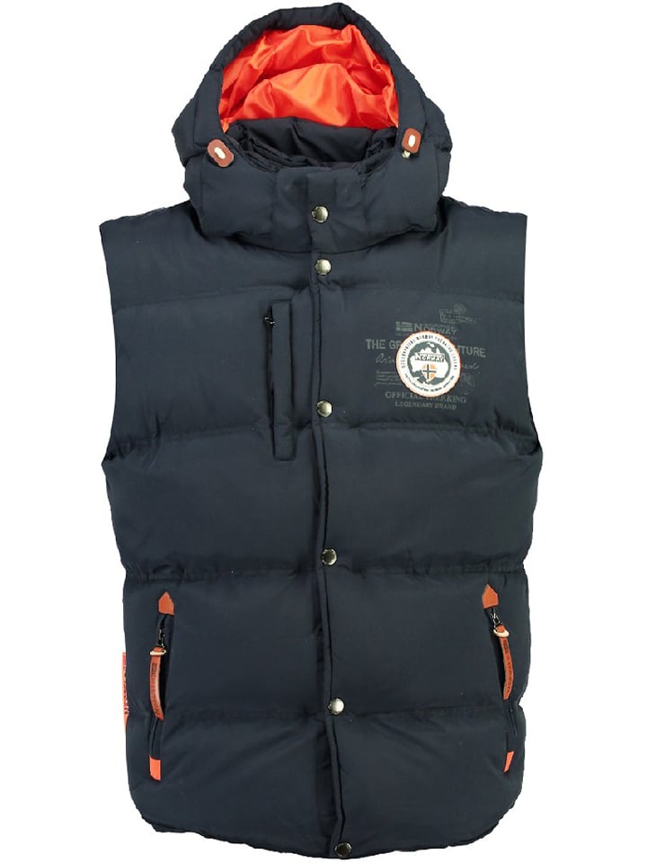 Geographical Norway Kamizelka pikowana "Vilano" w kolorze granatowym rozmiar: M