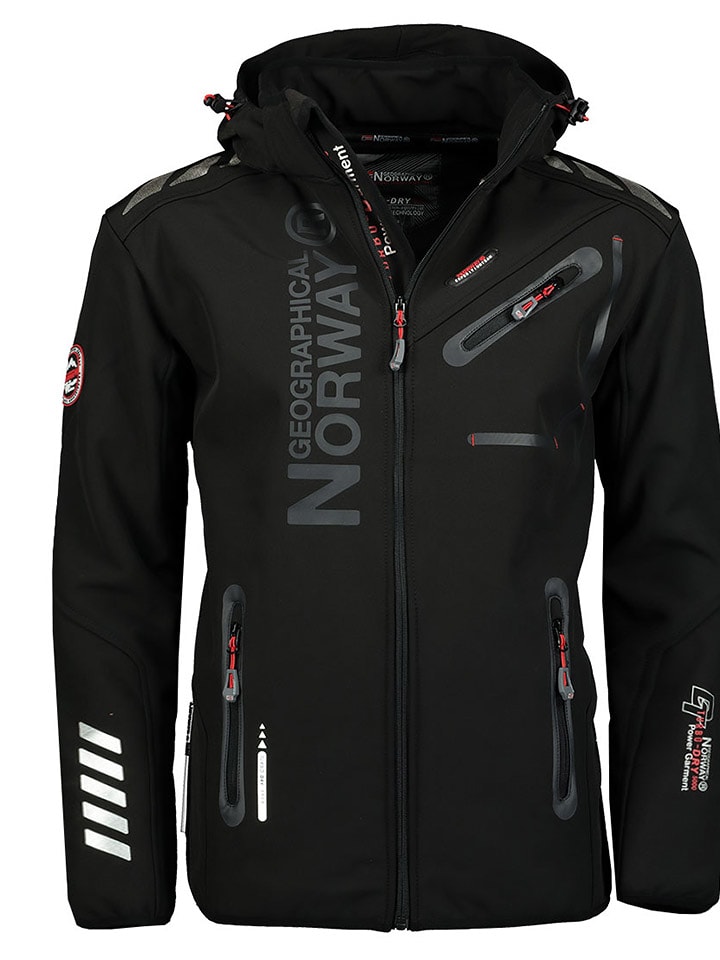 Geographical Norway Kurtka softshellowa "Royaute" w kolorze czarnym rozmiar: XL
