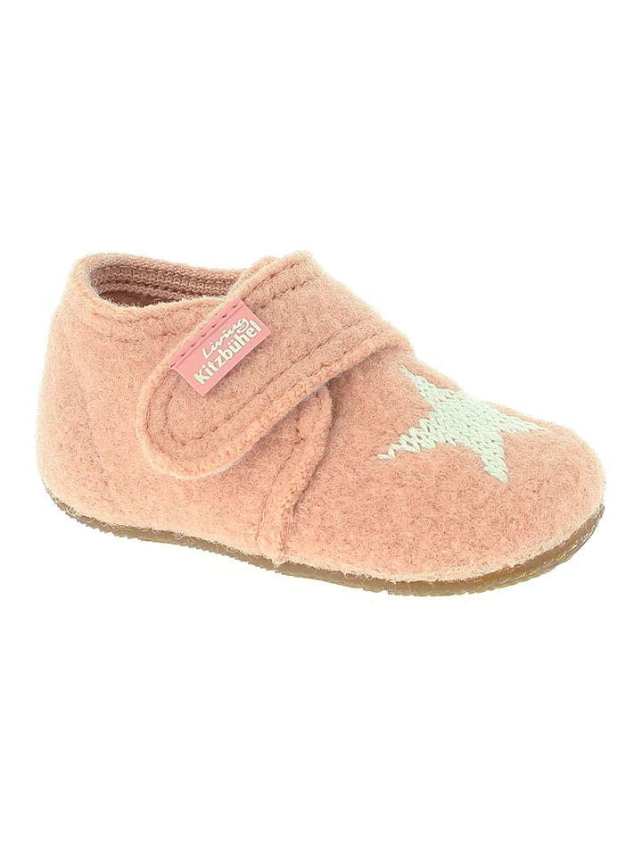 Living Kitzbühel Wełniane kapcie "Star" w kolorze jasnoróżowym rozmiar: 18