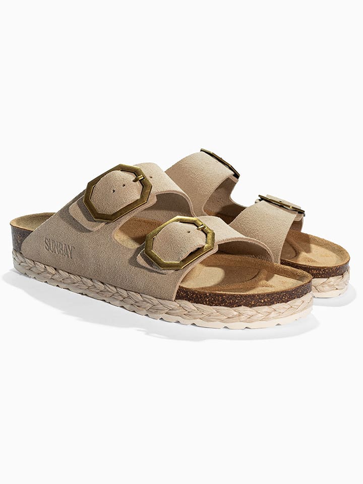 Sunbay Klapki "Turmero" w kolorze beżowym rozmiar: 38