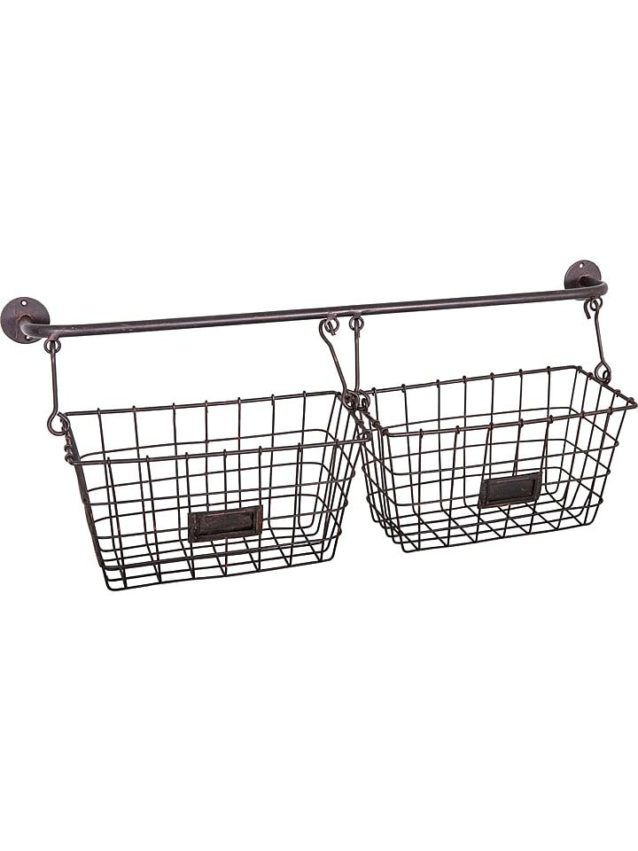 Anticline Koszyk ścienne w kolorze czarnym - 58 x 24 x 12 cm rozmiar: onesize