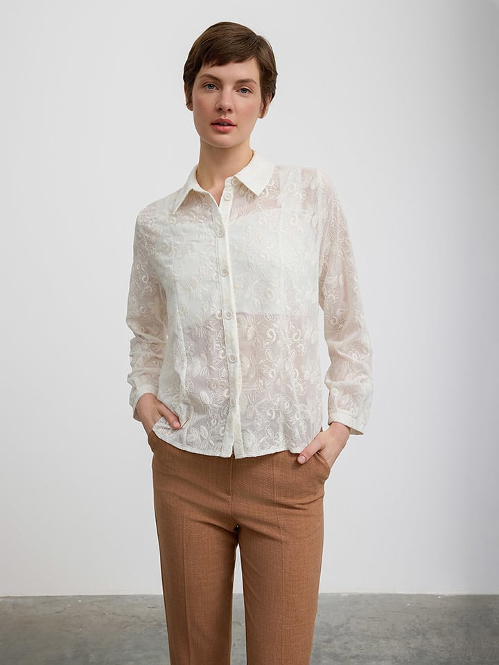 BGN Bluzka w kolorze kremowym rozmiar: 34