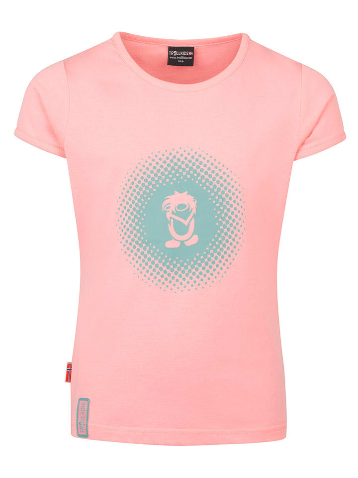 Trollkids Koszulka funkcyjna "Logo T" w kolorze jasnoróżowym rozmiar: 128