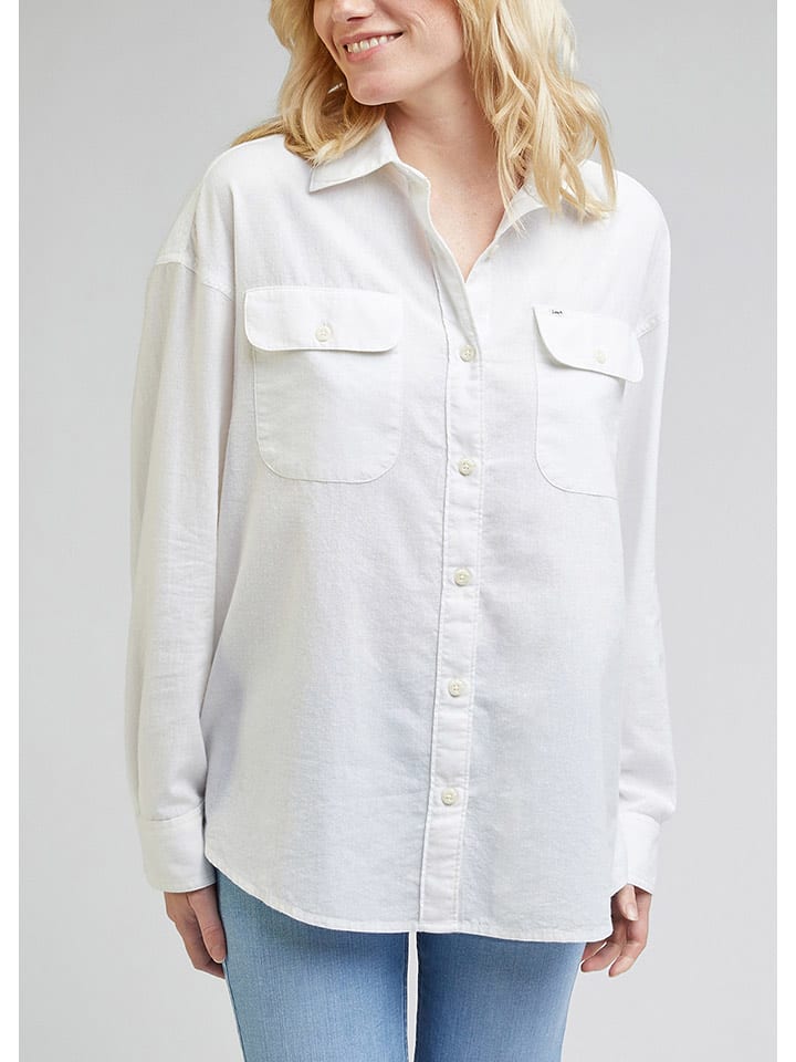 Lee Koszula w kolorze białym rozmiar: S