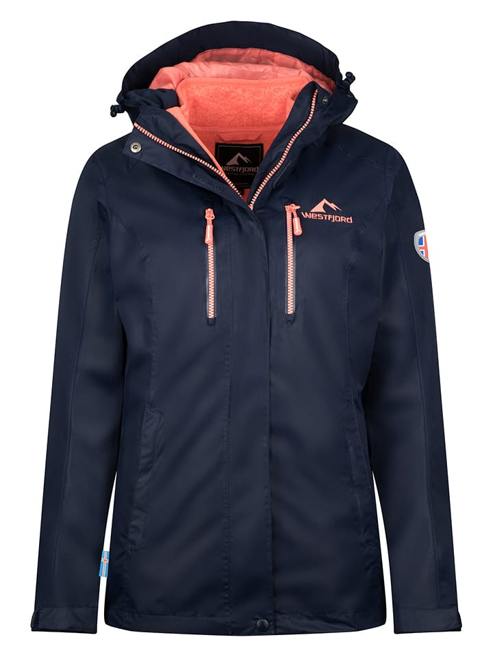 Westfjord Kurtka funkcyjna 3w1 "Hverfjall" w kolorze granatowo-koralowym rozmiar: 3XL