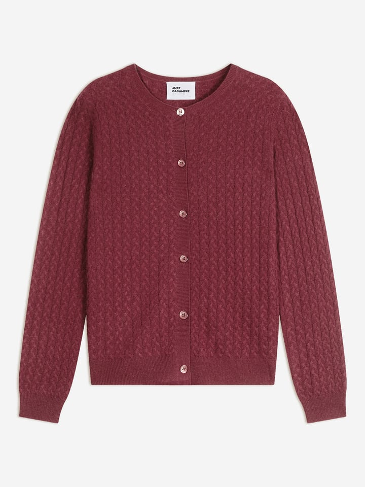 Just Cashmere Kaszmirowy kardigan "Laura" w kolorze bordowym rozmiar: XXL