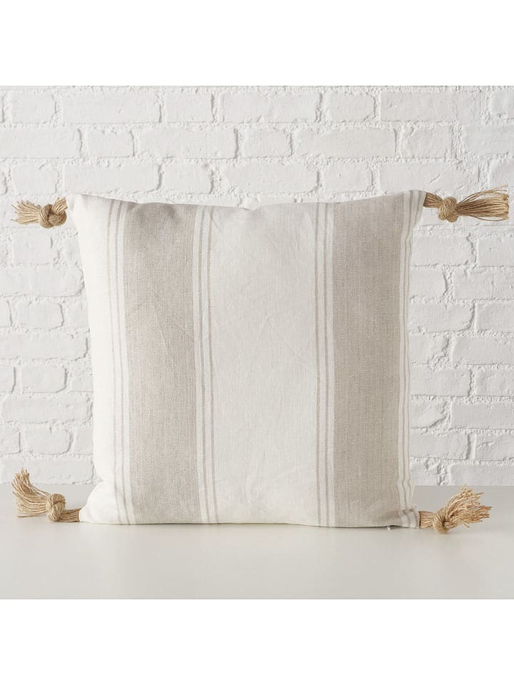 Boltze Poduszka "Linel" w kolorze beżowo-białym - 40 x 40 cm rozmiar: onesize