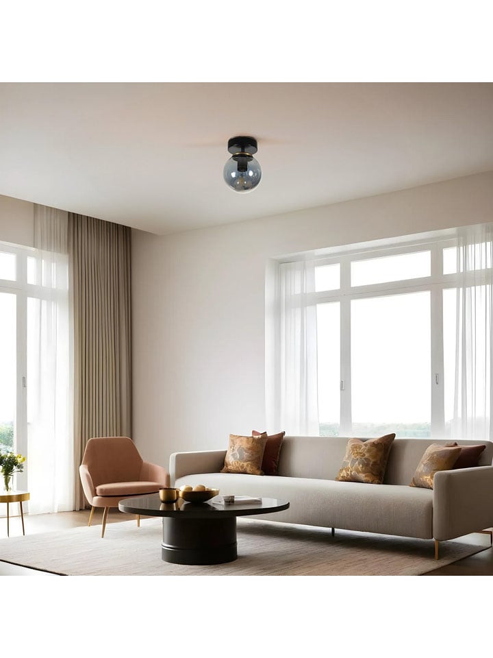 Opviq Lampa sufitowa w kolorze czarnym - wys. 20 x Ø 15 cm rozmiar: onesize