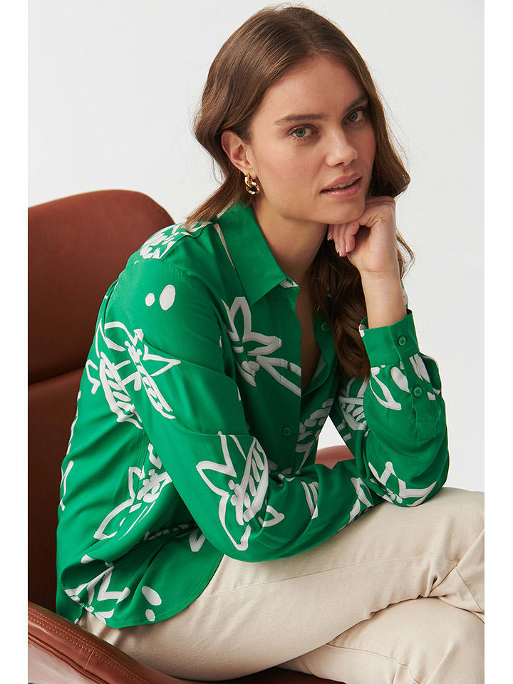 TATUUM Bluzka w kolorze zielono-białym rozmiar: 38