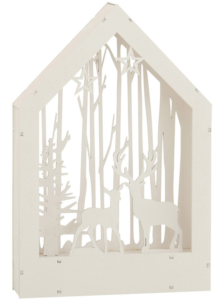 J Line Dekoracja LED w kolorze białym - 24 x 34,5 x 5 cm rozmiar: onesize