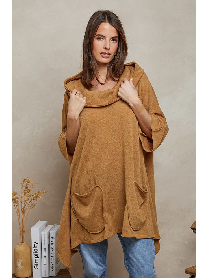 Plume Sweter "Marechal" w kolorze karmelowym rozmiar: S