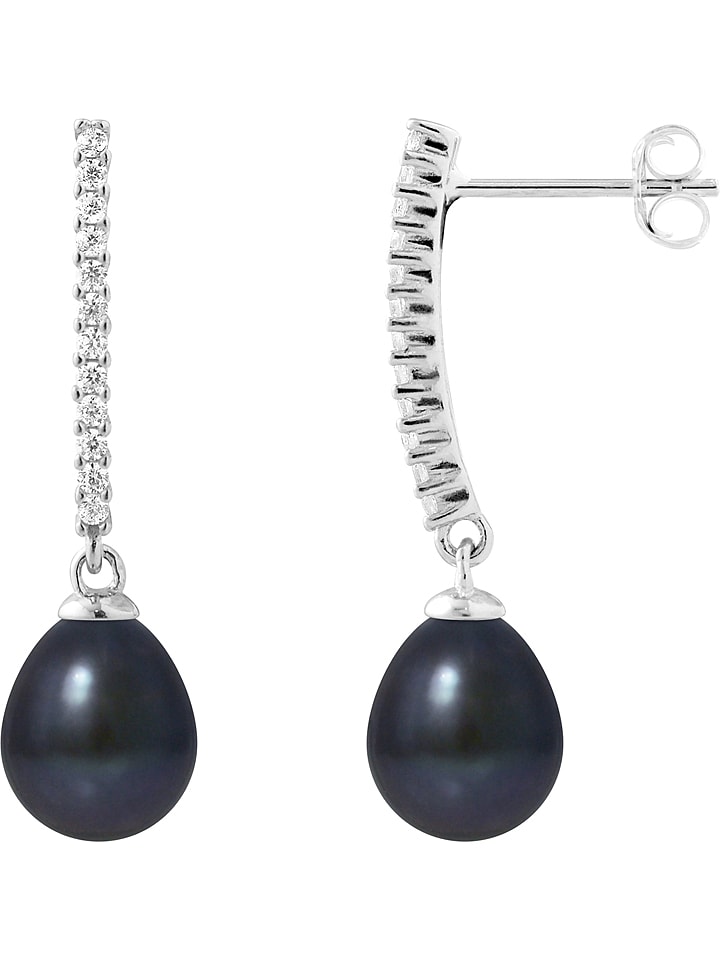 Pearline Srebrne kolczyki-wkrętki z perłami i cyrkoniami rozmiar: onesize